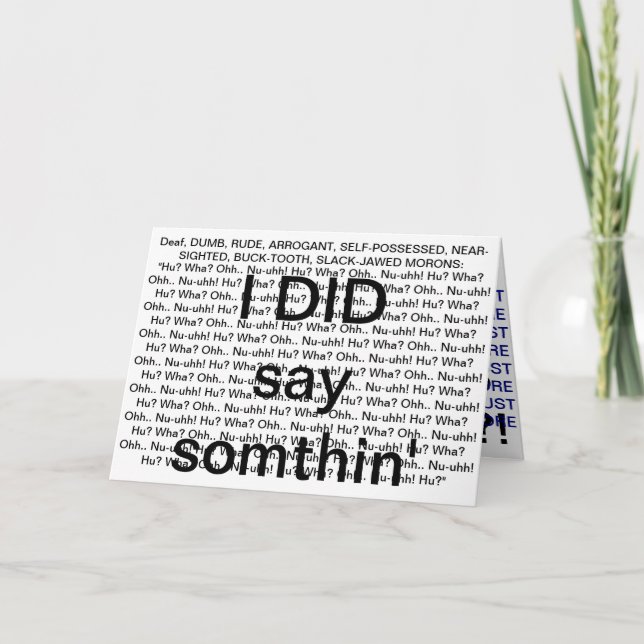 Cartão Ser chamado de mentiroso.. (Frente)