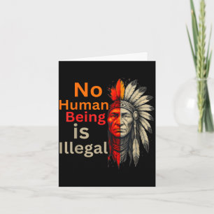 Cartão Ser humano é ilegal nativos americanos vintage