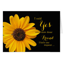 Cartão Ser minha dama de honra? Para Amigo ou outra relaç