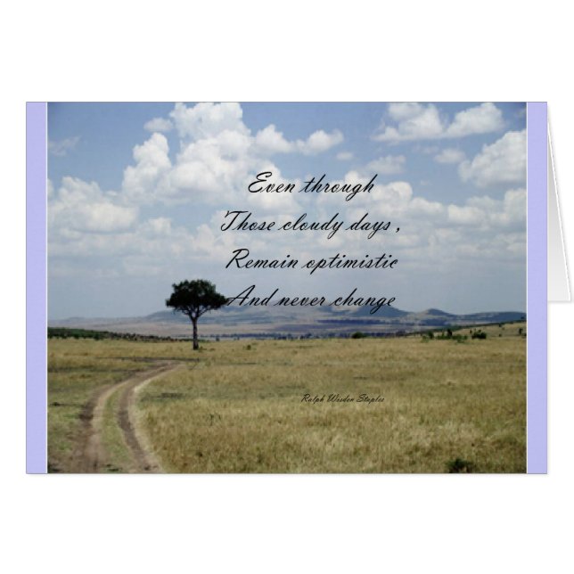 Cartão ser otimista (Frente Horizontal)