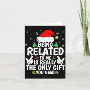 Cartão Ser Parente Meu Piada De Natal Família Xmas Pa