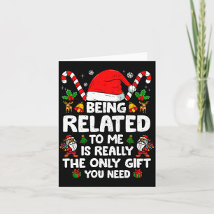 Cartão Ser Parente Meu Piada De Natal Família Xmas Pa