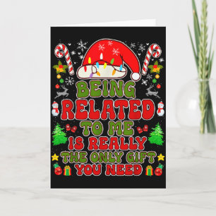 Cartão Ser Relacionado a Mim Piadas de Natal Família Corr