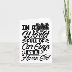 Cartão Ser Uma Garota Cavaleira Cavaleira Cavaleira Andan