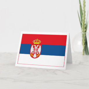 Cartão Serbia Flag (light) Greeting Card