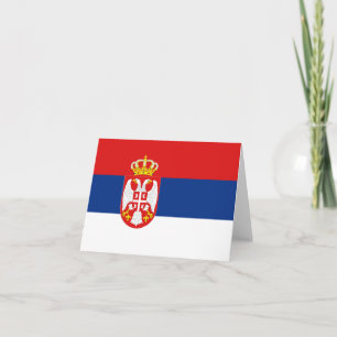 Cartão Serbia Flag Notecard