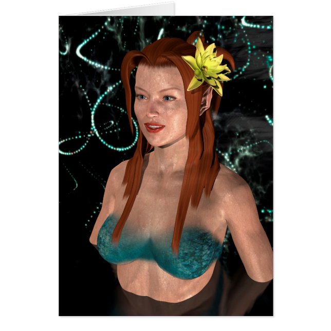 Cartão Sereia à Noite (Frente)