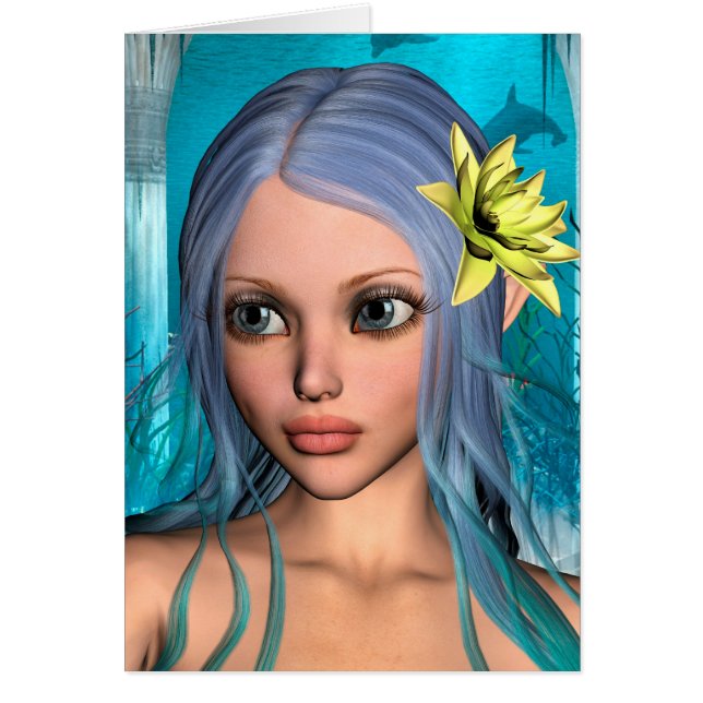Cartão Sereia Azul (Frente)