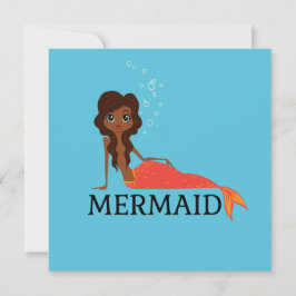 Cartão Sereia Bonita (Linda Menina Negra)