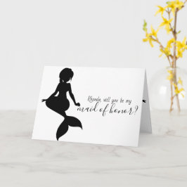 Cartão Sereia Casamento Você Será Minha Madrinha de casam