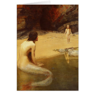 Cartão Sereia e criança