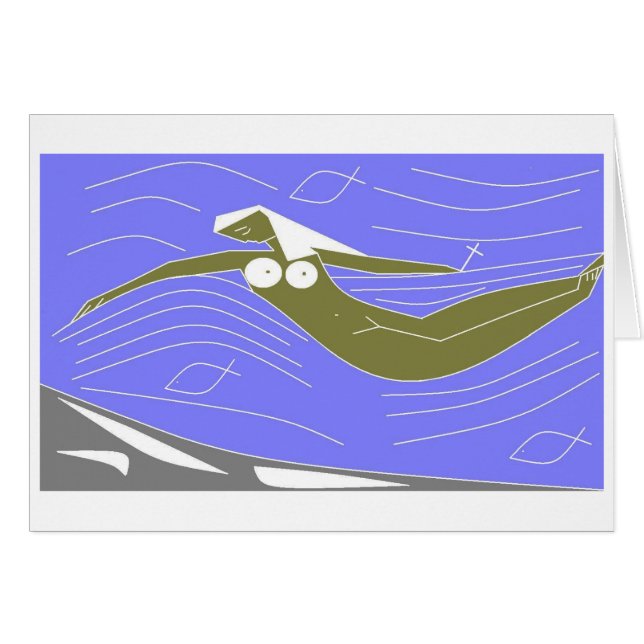 Cartão Sereia e Cruz (Frente Horizontal)