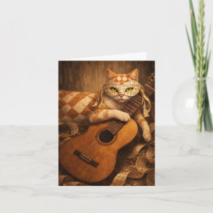 Cartão Serenata de Guitarra, Um Retrato de Gato Sweet Not