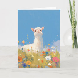 Cartão Serendipidade da Primavera da Alpaca
