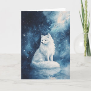 Cartão Serenidade Celestial da Raposa do Inverno