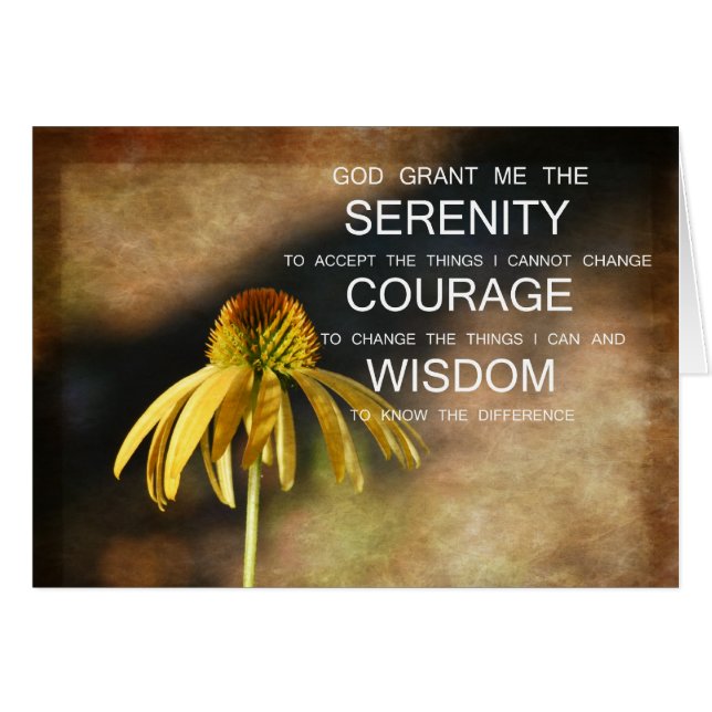 Cartão Serenity Echinacea Floral (Frente Horizontal)