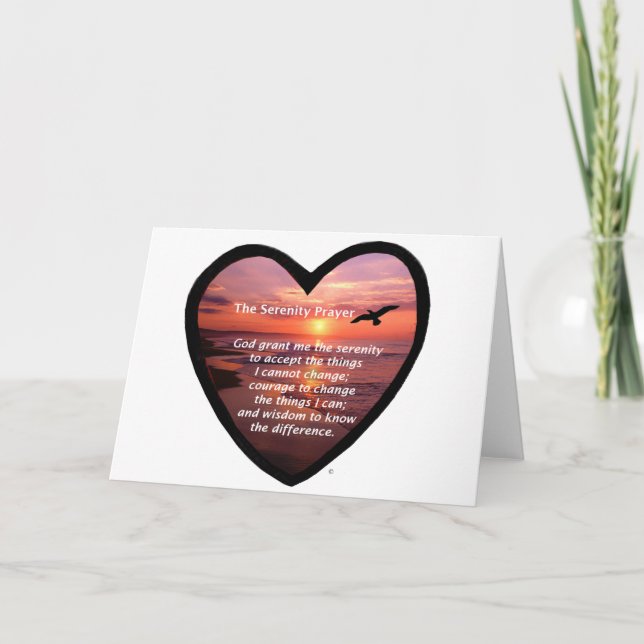 Cartão Serenity Prayer (Frente)
