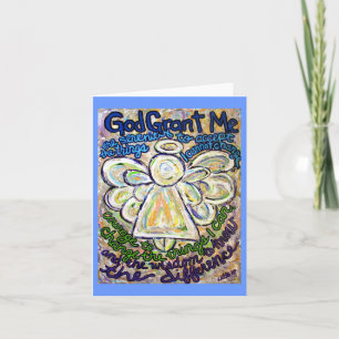 Cartão Serenity Prayer Angel Art Note ou Greeting Card