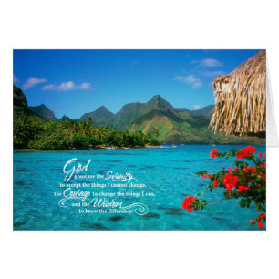 Cartão Serenity Prayer & Bora Bora