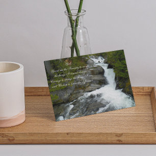 Cartão Serenity Prayer Forest Waterfall Photo Blank