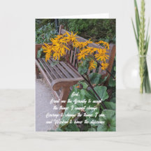 Serenity Prayer Garden Bench Floral