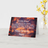 Serenity Prayer Morning Sky Personalizado Aniversá