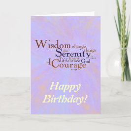 Cartão Serenity Prayer Wordle em abstrato