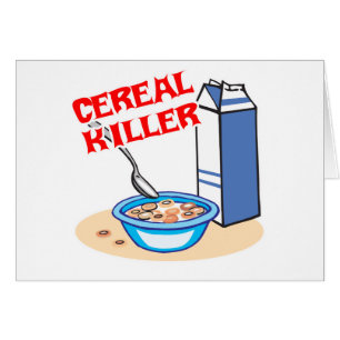 Cartão serial killer de cereais