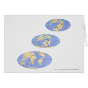 Cartão Série de ilustrações da terra