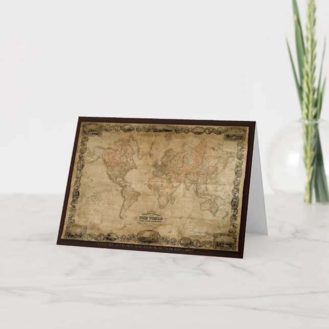 Cartão Série de mapas antigos de Colton, 1847 (Frente)