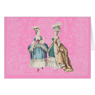 Cartão Série do vintage de Marie Antoinette -