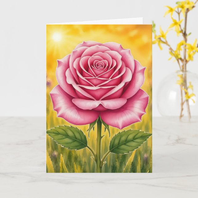 Cartão Série Pétala Radiante – ROSA PINK (Flor Amarela)