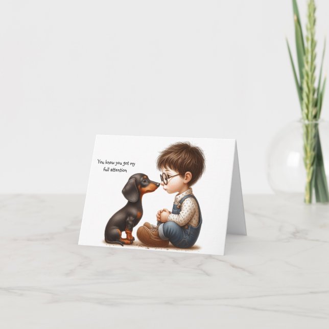 Cartão Sério Dachshund (Frente)