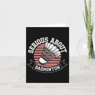 Cartão Sério Sobre Badminton Engraçado 