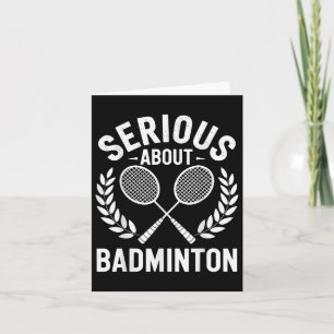 Cartão Sério Sobre Badminton Engraçado Jogador De Badmint