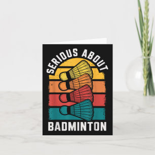Cartão Sério Sobre Badminton Engraçado Jogador De Badmint