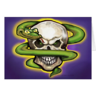 Cartão Serpent Mau Skull