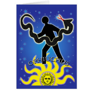 Cartão Serpentarius Ophiuchus, o Portador Serpente