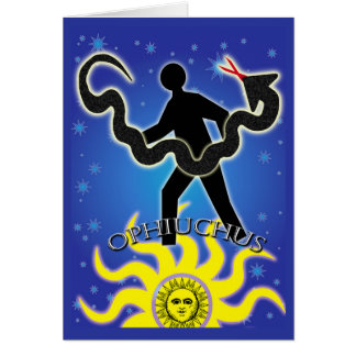 Cartão Serpentarius Ophiuchus, o Portador Serpente