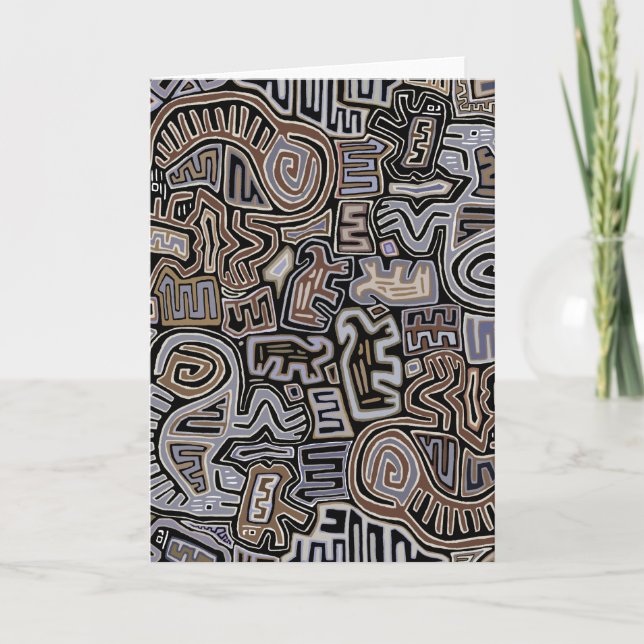 Cartão Serpente Ritualística Xamânica do Peyote Espíritos (Frente)