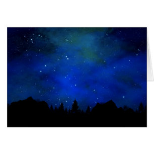 Cartão Serra céu nocturno de Nevadas