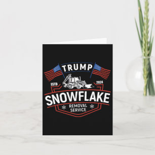 Cartão Serviço de Remoção de Flocos de Neve do Trump Pres