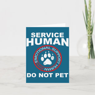 Cartão Serviço Humano Dono de Cachorro Emocional