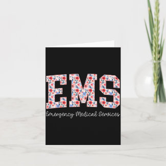 Cartão Serviços Médicos de Emergência Floral Ems Emt Wild
