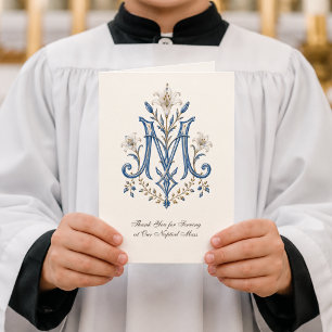 Cartão Servidor de Altar de Casamento Mariano Católico