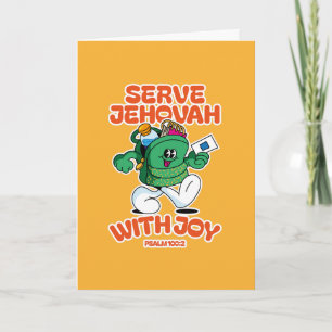 Cartão Servir a Jeová com Alegria – Salmo 100:2