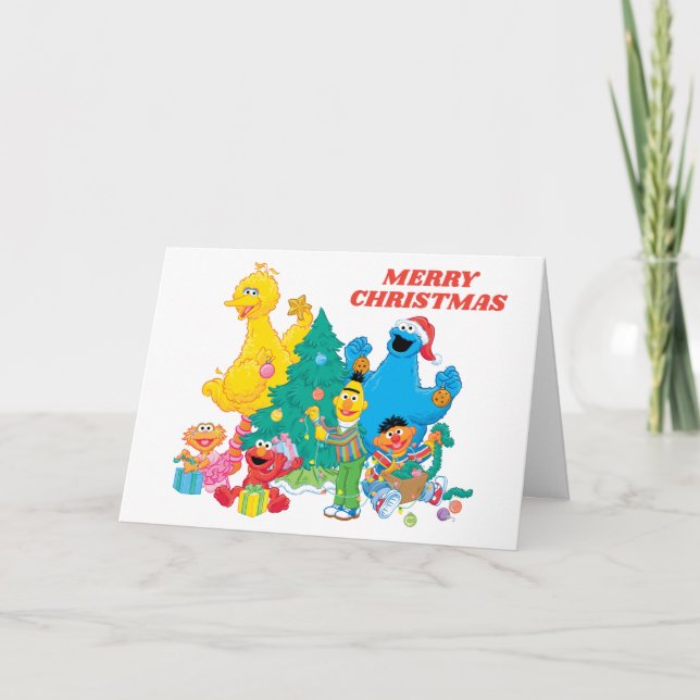 Cartão Sesame Street | Amigos de Natal (Frente)