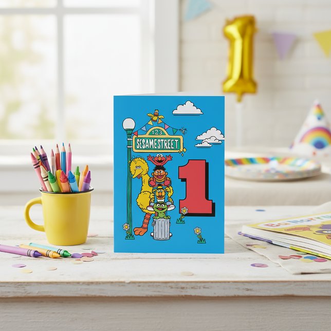 Cartão Sesame Street Characters Birthday Card (Criador carregado)