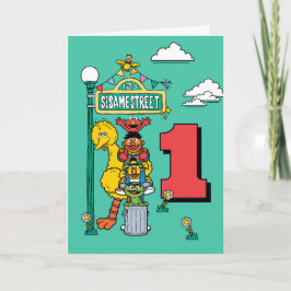 Cartão Sesame Street Characters Birthday Card