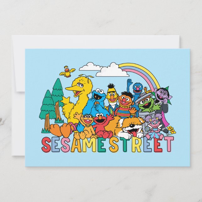 Cartão Sesame Street | Onda Arco-íris (Frente)